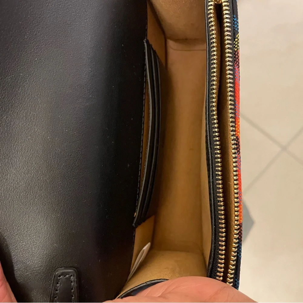 MCM Gretl Cubic Logo Jacquard/Leather Crossbody - Picture 8 of 11